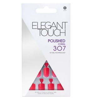 Faux-Ongles Polished - Coral 307 Elegant Touch