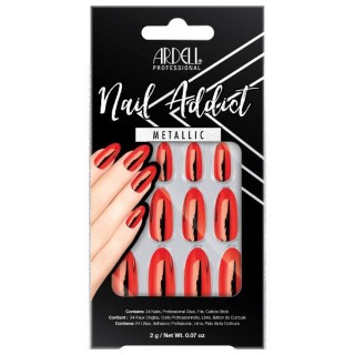 Faux-ongles Metallic Rouge...