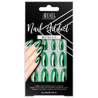 Faux-ongles Metallic Vert -...