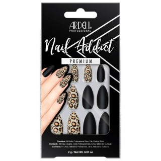 Faux ongles Black Leopard -...