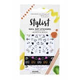 Planches autocollants Stylist -Hearts & Bowls Nail Art Stickers Elegant Touch 1