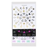 Planches autocollants Stylist -Hearts & Bowls Nail Art Stickers Elegant Touch 2