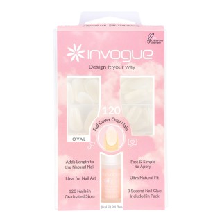Faux Ongles Naturel Ovale -...