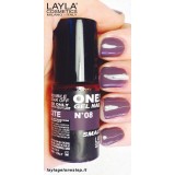 Vernis à ongles Anthracite Violet clair UV Gel One-step Layla 2