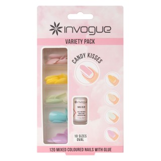 Faux Ongles Colorés Ovale...