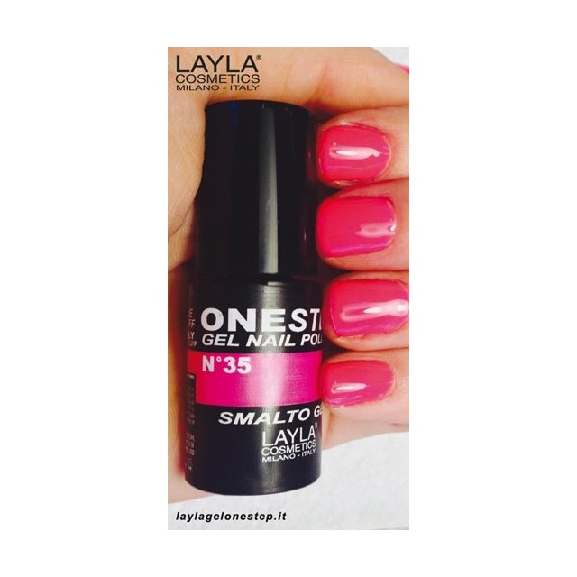 Vernis à Ongles Rose Fluo Uv Gel One Step Layla